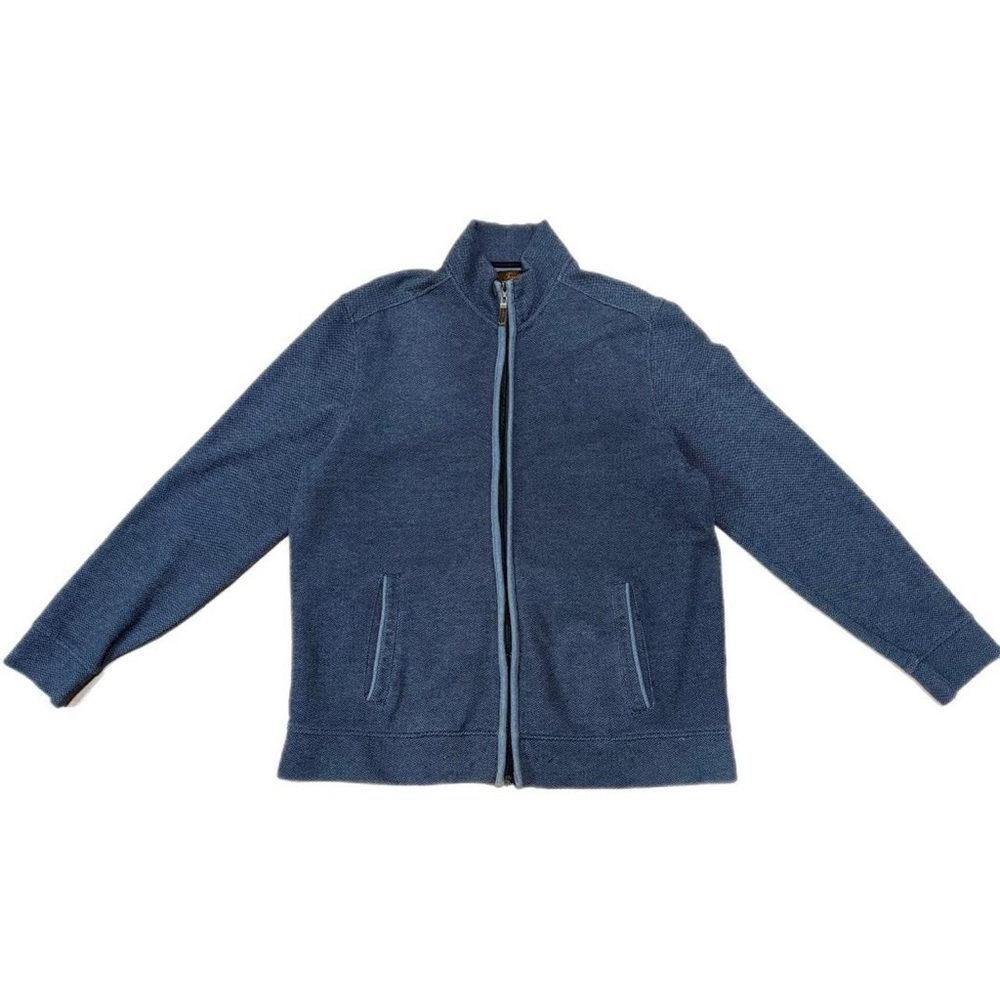 Tasso Elba Men's Navy Zip-Up Sweater